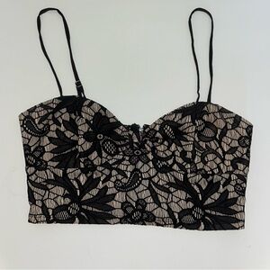 Cropped lace tank
